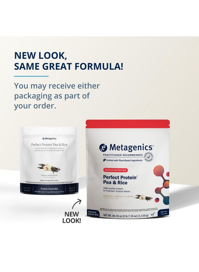 ميتاجينكس بروتين ميتاجينكس بيرفكت بنكهة البازلاء والأرز - يحتوي على أوبتي بروتين، وهو مزيج متوازن من بروتين البازلاء والأرز مع إضافة الأحماض الأمينية المتشعبة - بنكهة الفانيليا - 30 حصة - 39.15 أونصة - Image 3