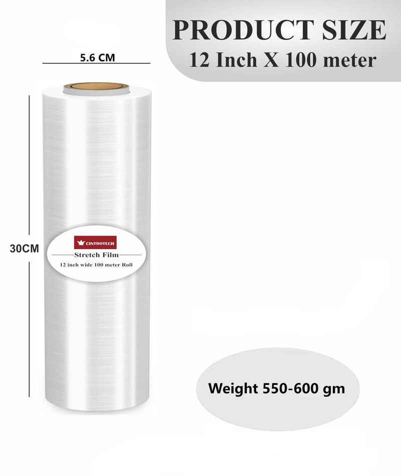 Cintrotech Biodegradable Wrapping Roll for Packing Material,12 Inch (300 mm), 100 Meter Length, Pack of 2, White - Image 2