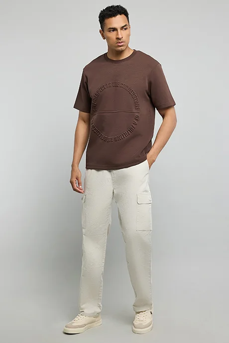 أر أند بي Solid Cargo Pants with Drawstring Waist