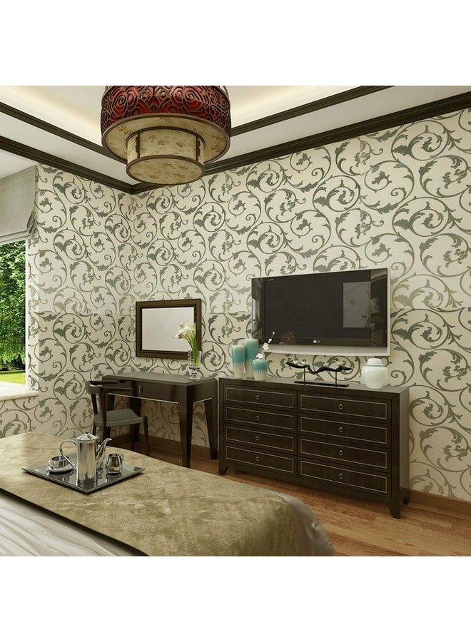 wolpin Floral Wall Stickers Wallpaper Stylish Pattern (45 x 500 cm) Extra Large PVC Living Room Decoration Self Adhesive, Beige - Image 4