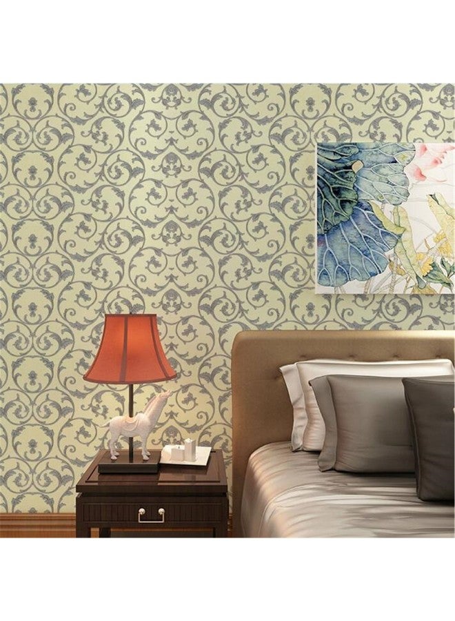 wolpin Floral Wall Stickers Wallpaper Stylish Pattern (45 x 500 cm) Extra Large PVC Living Room Decoration Self Adhesive, Beige - Image 2