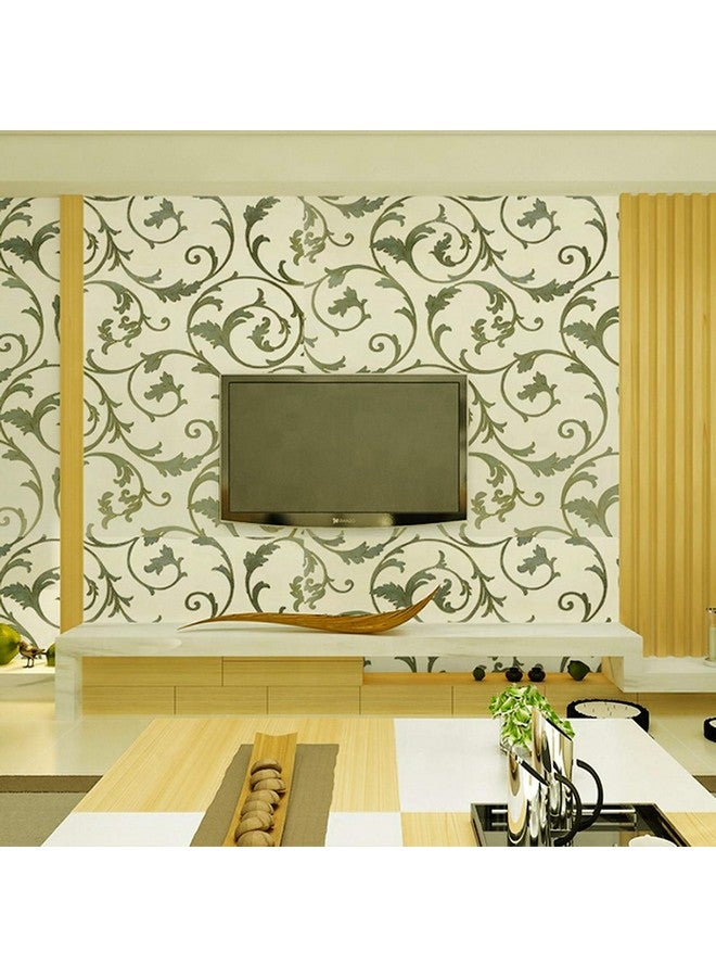 wolpin Floral Wall Stickers Wallpaper Stylish Pattern (45 x 500 cm) Extra Large PVC Living Room Decoration Self Adhesive, Beige - Image 5