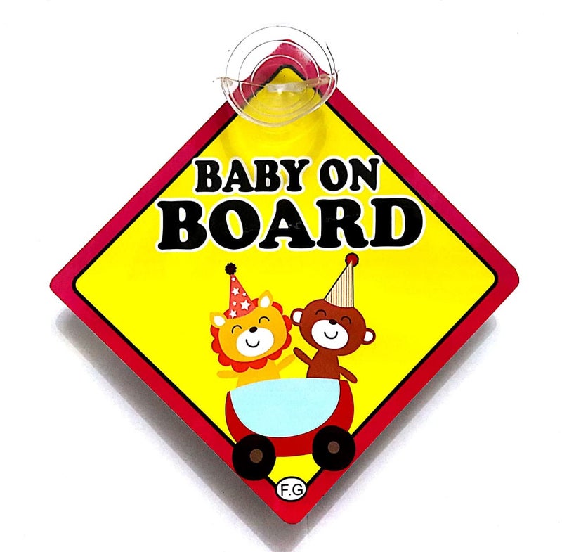 Vadda Baby On Board Sleeping Child/Baby Vehicle Decal, Window Hanging Safety Sign for Car 018 - Image 1