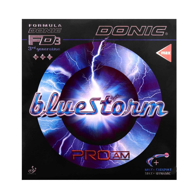 donic مطاط تنس الطاولة BlueStorm Pro AM Max، اللون - أحمر - Image 1