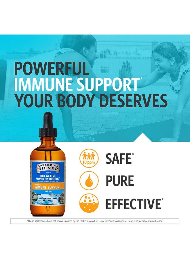 Sovereign Silver فضة سائلة حيوية نشطة لدعم المناعة - فضة غروية - 10 جزء في المليون، 4 أونصات (118 مل) - قطارة - Image 2
