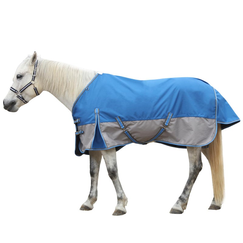 Gallopoff 1200D Ripstop Waterproof Breathable Horse Blanket (0g No Fill), Lightweight Turnout Rain Sheet, Keeps Dry in Mud & Wet Weather Bluegrey 75" - Image 1