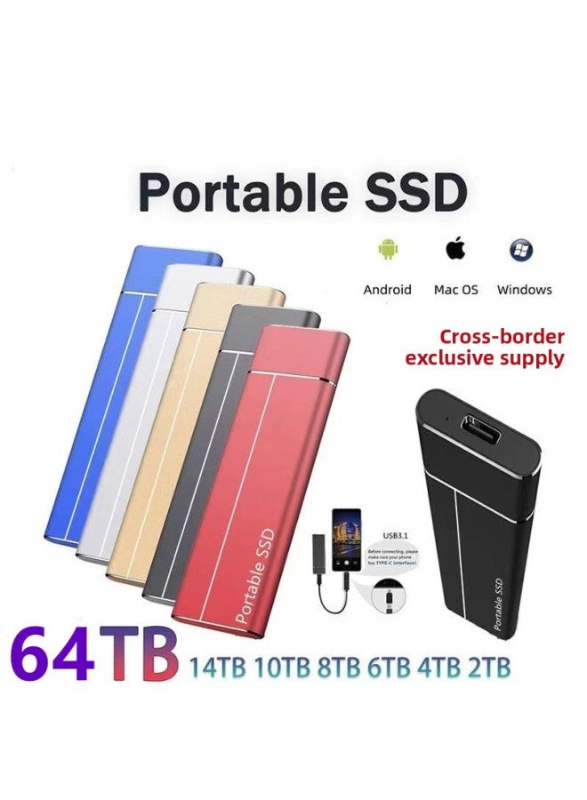 For Upgrade Mobile Solid State Drive USB3.1 Portable SSD Supply Stability-Capacity:Gold-Interface:10tb-high Quality - Image 1