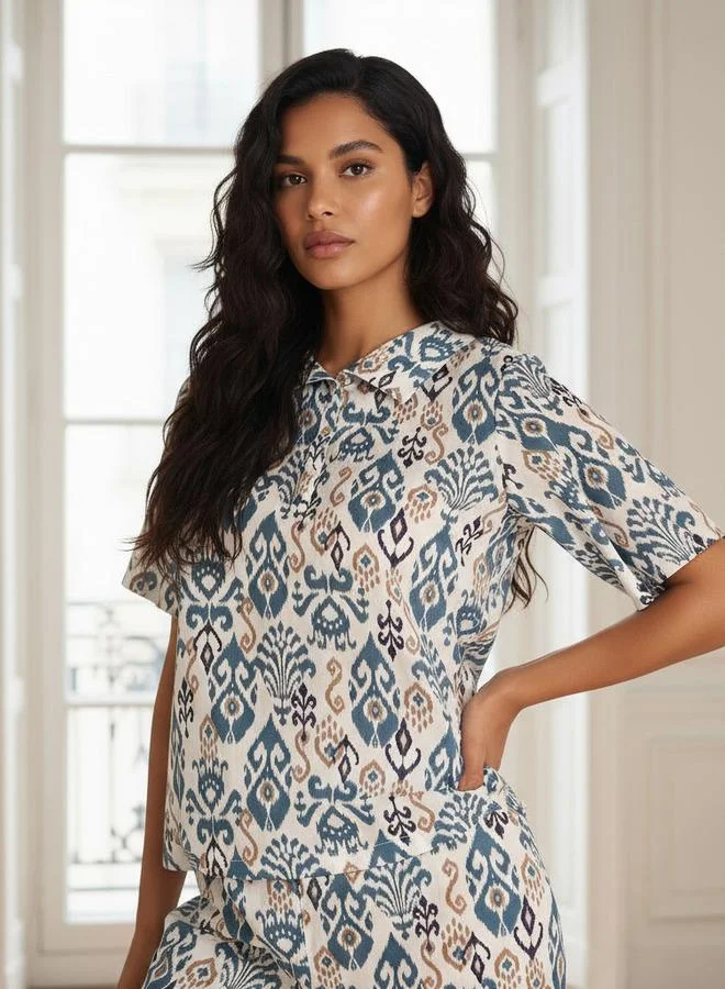 سبلاش فيڤ طقم بيجاما قطن بلوزة وبنطلون