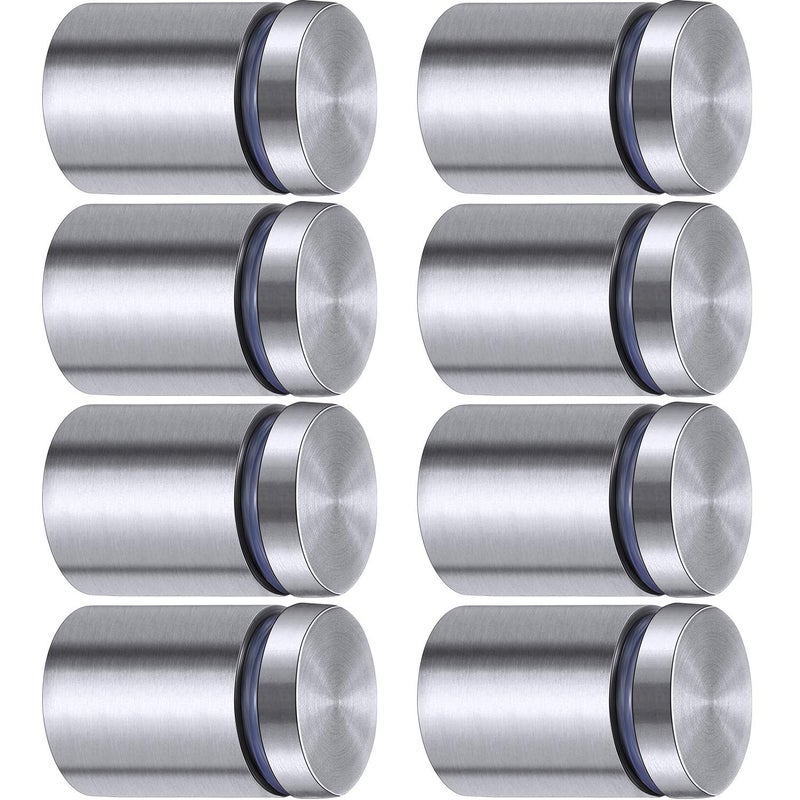 Pelopy 8 Pcs Sign Standoff Screws Advertising Screws Stainless Steel Wall Standoff Mounts Glass Acrylic Nail(1 x 1-3/16 Inch) - Image 1