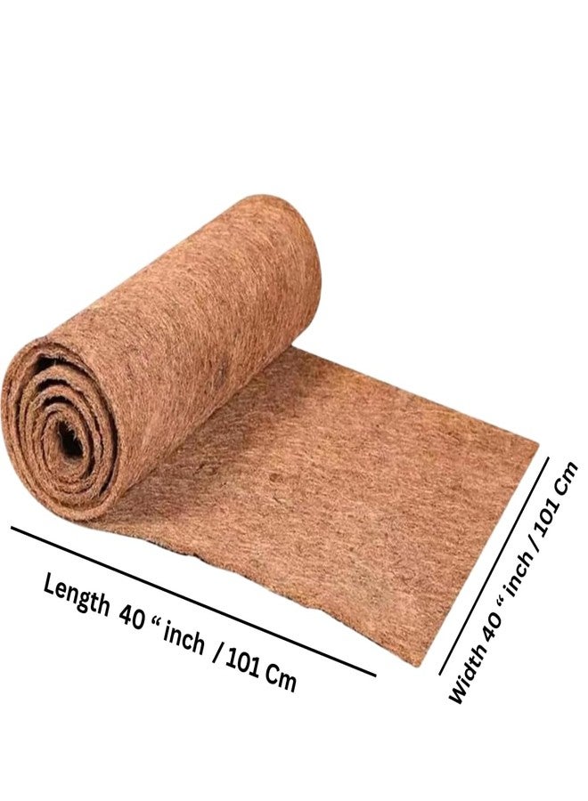 Natural Coco Coir Roll Sheet Planter Liners, 1 Meter x 1 Meter Flowerpot Basket Coco Fiber Sheet Coir Mat Liner for Hanging Basket Pad, Garden Plants & Wall Planter Home Plant Decor [ Pack of 1] - Image 2