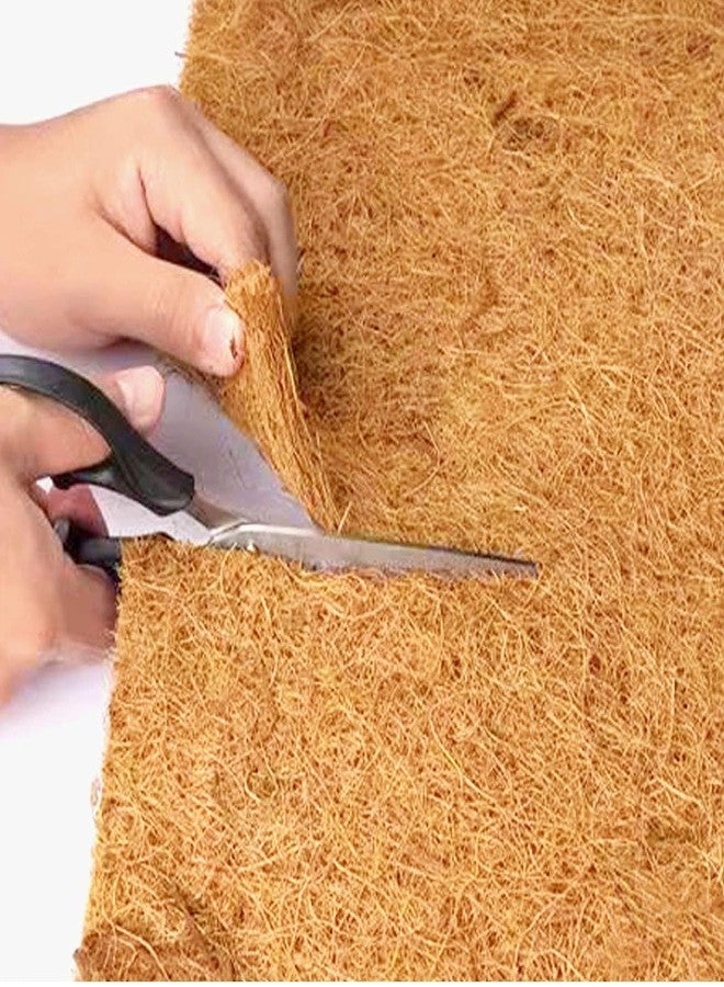 Natural Coco Coir Roll Sheet Planter Liners, 1 Meter x 1 Meter Flowerpot Basket Coco Fiber Sheet Coir Mat Liner for Hanging Basket Pad, Garden Plants & Wall Planter Home Plant Decor [ Pack of 1] - Image 3