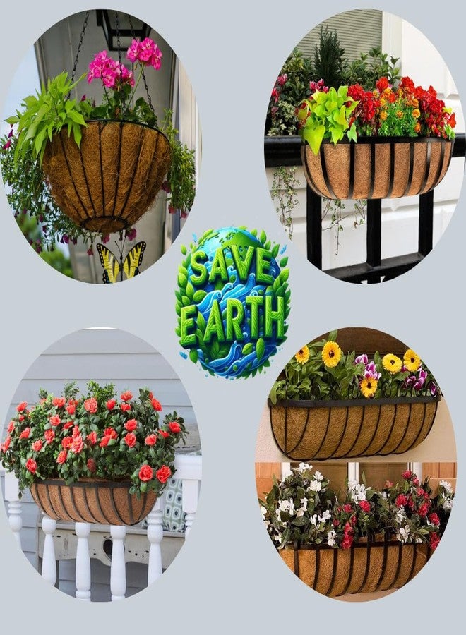 Natural Coco Coir Roll Sheet Planter Liners, 1 Meter x 1 Meter Flowerpot Basket Coco Fiber Sheet Coir Mat Liner for Hanging Basket Pad, Garden Plants & Wall Planter Home Plant Decor [ Pack of 1] - Image 4