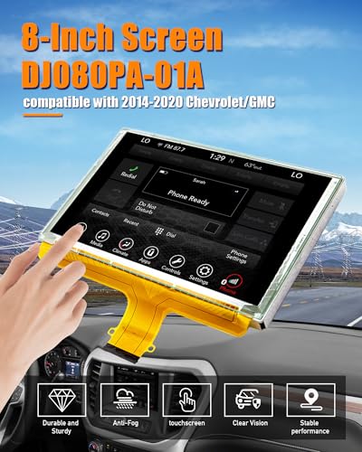 cspautokit 8 Touch Screen with LCD Digitizer Navigation Radio Replacement for Chevy GMC 20142018 Silverado Sierra 20152019 Tahoe Yukon Suburban Colorado Canyon 20172019 Acadia Terrain Replace DJ080PA01A - Image 3