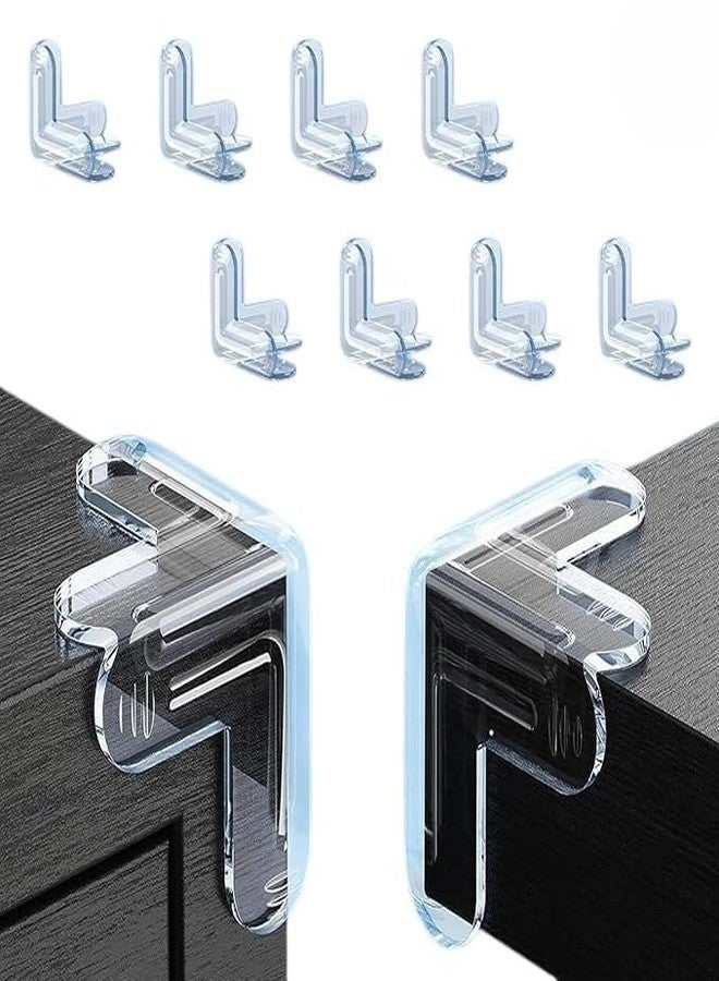 NETZILLA Baby Safety Silicon Edge Protector for T - Shape Furniture Table Corner Guards for Sharp Edges Gel Table Corner Protector and Soft PVC Transparents (Pack of 10pc) - Image 1