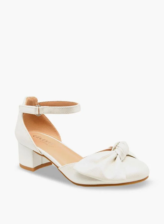 سيليست Girls Block Heel Ankle Strap Shoes