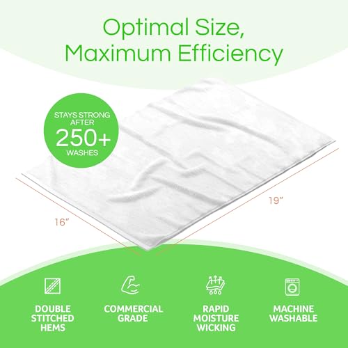 Towels N More 24 Pack 16x19 Bar Mop Towels White Absorbent Cotton Kitchen Towels - Quick Drying Towels - for Home, Restaurant, Bar Glass Cleaning Towels, Chef/Cook Etc. 30 oz - Image 3
