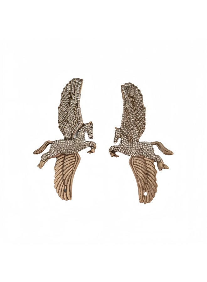 LumiArk Mythical Pegasus - Shaped Stud Earrings - Image 1