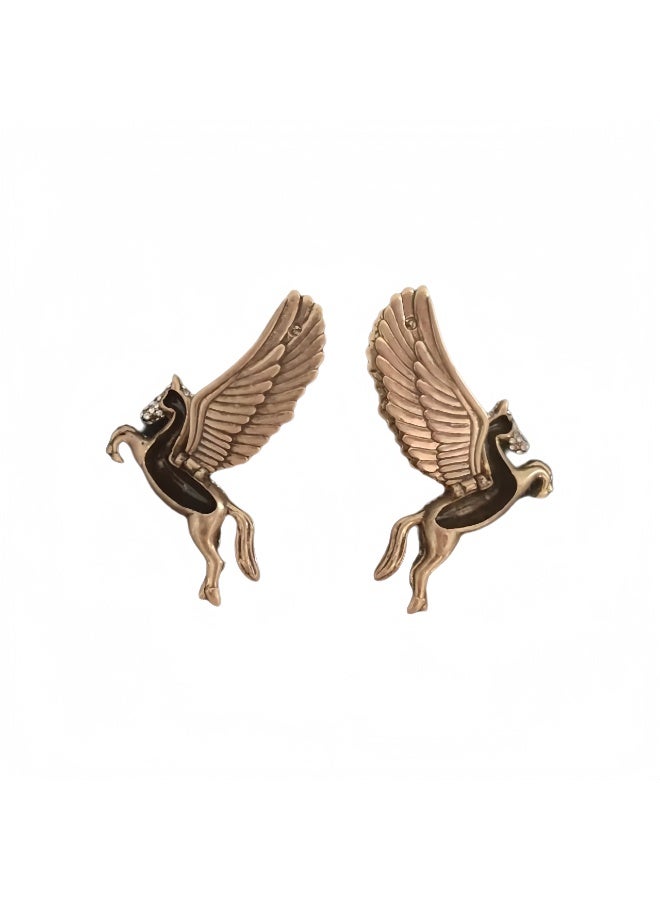 LumiArk Mythical Pegasus - Shaped Stud Earrings - Image 2