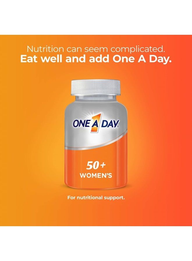 ONE A DAY One A Day Women's 50+ Multivitamins, Multivitamin for Women with Vitamin A, C, D, E and Zinc for Immune Health Support*, Calcium & more, 100 count  - Image 2