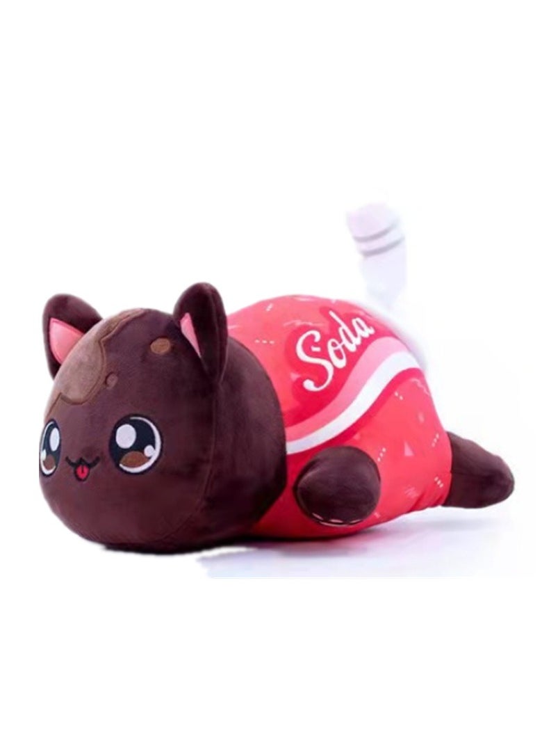 MeeMeows Cat Plush Toy Aphmau Meemeows Plush Dolls Cat Food Plushies Cat Mee Meow, Cute Anime Cartoon Cat Stuffed Animal Figure Toy Plush for Kids and Fans 