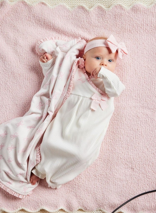 Mud Pie Children's White Chainstitch Gown; NB - Image 2