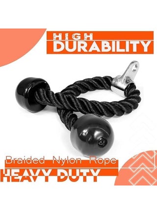 Professional Tricep Rope Cable Attachment – Heavy-Duty Rope Handle for Strength Training | Target Triceps, Biceps, Shoulders & Core | Compatible with Home & Gym Cable Machines - view 5