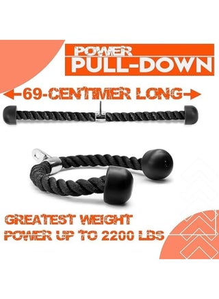 Professional Tricep Rope Cable Attachment – Heavy-Duty Rope Handle for Strength Training | Target Triceps, Biceps, Shoulders & Core | Compatible with Home & Gym Cable Machines - view 4