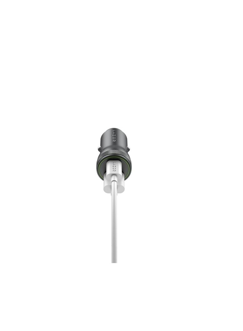 Lazor Voyager S Car Charger 20W CC20 Gun Silver - Image 2