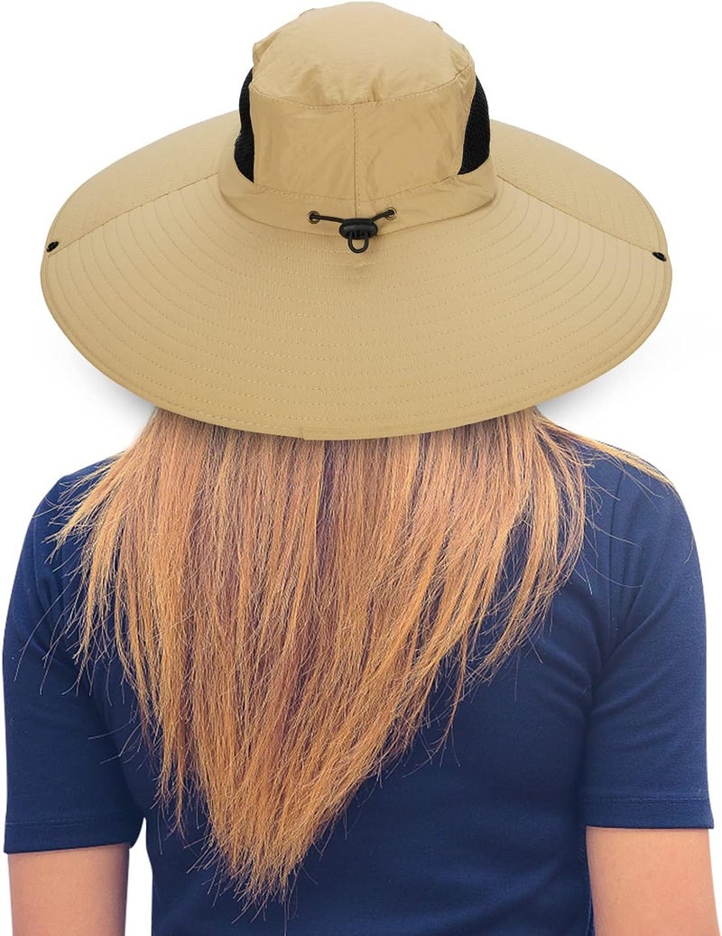 Leotruny Women Super Wide Brim Sun Hat UPF50+ Waterproof Bucket Hat for Fishing, Hiking, Camping - Image 2