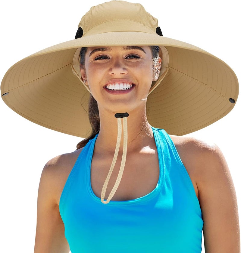 Leotruny Women Super Wide Brim Sun Hat UPF50+ Waterproof Bucket Hat for Fishing, Hiking, Camping - Image 1