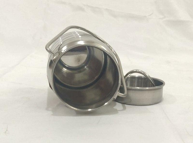 Sonanshi Sonanshi Stainless Steel Jointless Ghee/Water/Oil/Milk Container/Barni/Dolchi (Set of 3) (Size: 400ML, 500 ML,600 ML)  - Image 4