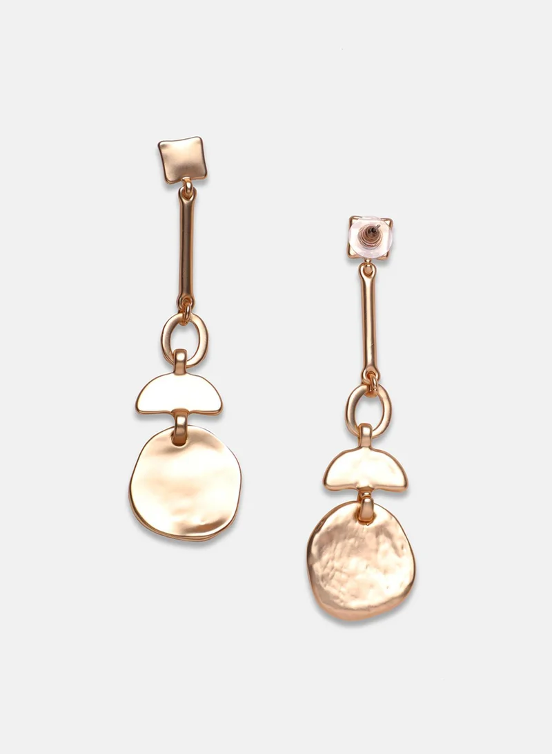 SOHI Dented Relic Artificial Drop Earring Jewellery