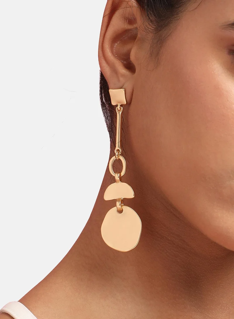 سوهي أقراط متدلية من بقايا مسننة - ذهب كاليفورنيا