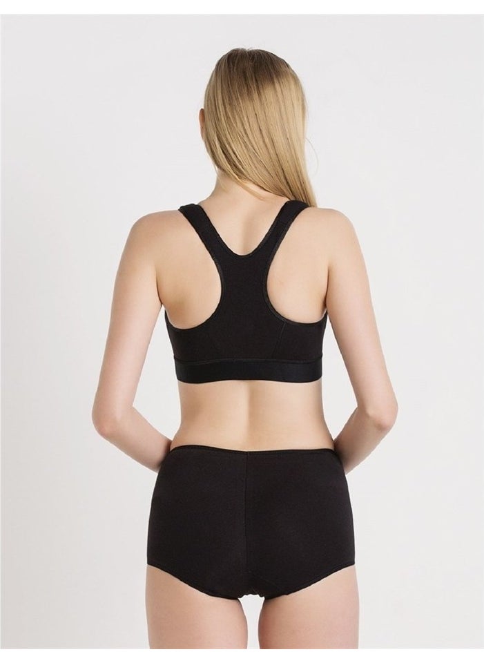 Magic Form 5722 Front Zippered Prosthesis Bra - Black  - Image 3