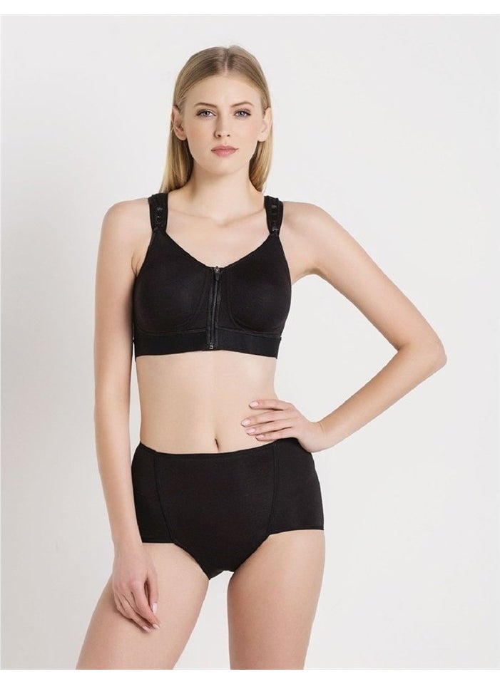 Magic Form 5722 Front Zippered Prosthesis Bra - Black  - Image 4