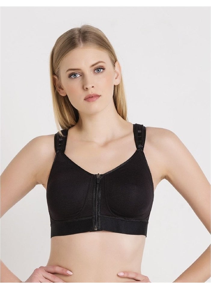 Magic Form 5722 Front Zippered Prosthesis Bra - Black  - Image 2