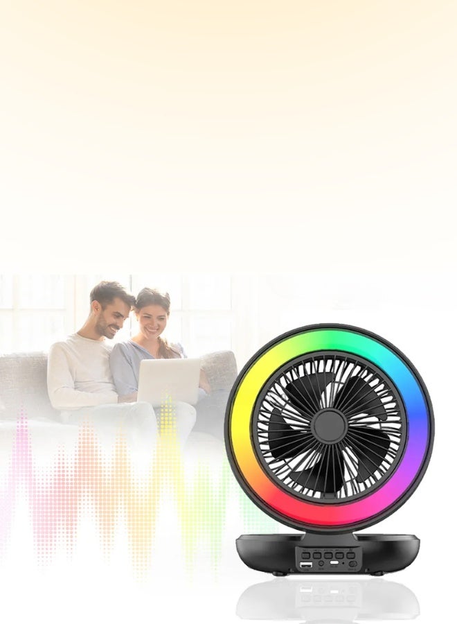 singe Mini fan wireless bluetooth speaker with USB port and mini pocket - Image 2