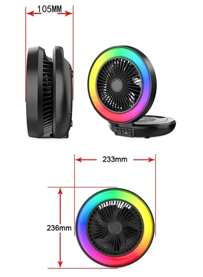singe Mini fan wireless bluetooth speaker with USB port and mini pocket - Image 3