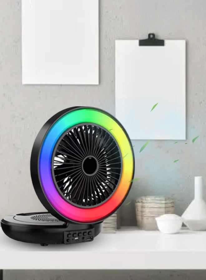 singe Mini fan wireless bluetooth speaker with USB port and mini pocket - Image 1