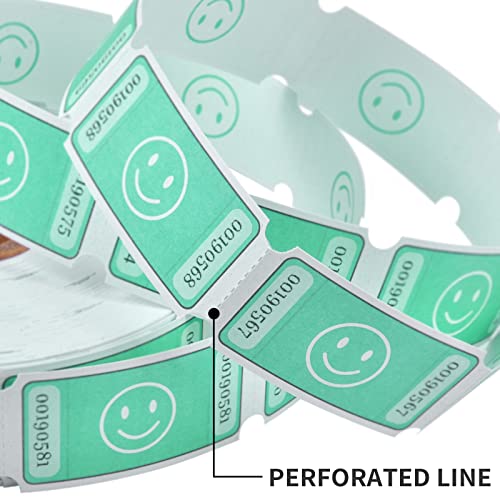 L Liked 4000 Assorted Raffle Tickets - Each 1x2 Inch, 1000 Tickets Per Roll, 4 Rolls - Pink, Green, Blue, Purple - Image 4