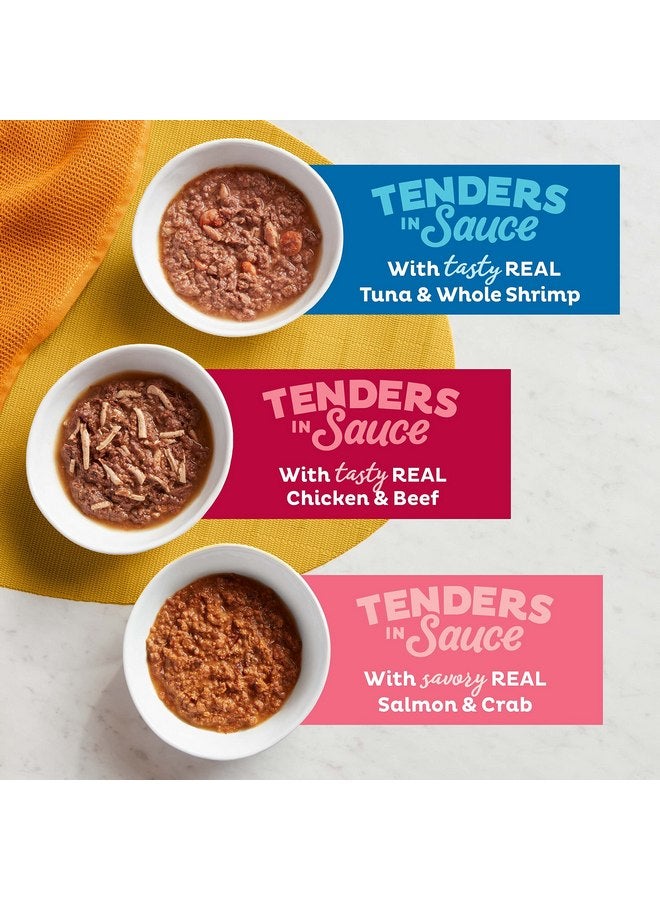 مياو مكس طعام القطط الرطب المفضل من Meow Mix Tenders in Sauce، عبوة متنوعة، كوب 2.75 أونصة (عبوة من 48 قطعة) - Image 4