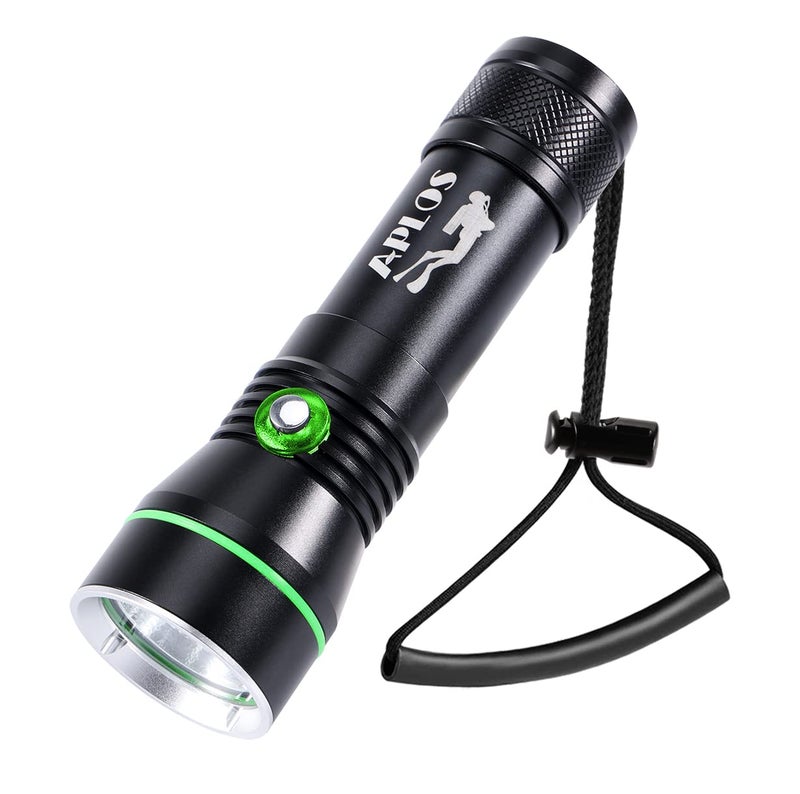 APLOS AP30 3000lm Diving Flashlight with 3 Modes, Power Indicator, IPX8 Waterproof Professional Rechargeable Dive Light - Image 1