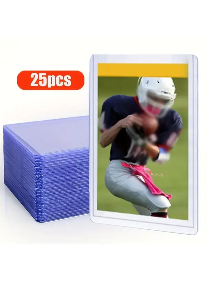 25 قطعة من حافظات البطاقات البلاستيكية الصلبة ذات التحميل العلوي مقاس 3 × 4 بوصة لبطاقات تداول الألعاب الرياضية - Image 1