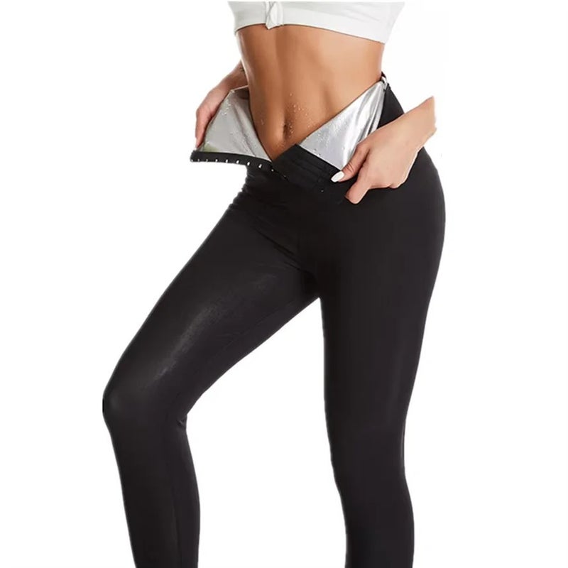 Bluejw High Waist Yoga Pants Neoprene Waist Trimmer Sauna Leggings for Women Abdomen Control Workout Fitness - Image 2