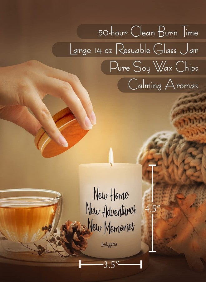 LaLeena House Warming Candle - New Home New Adventures New Memories (Vanilla, 14 oz) - Image 2