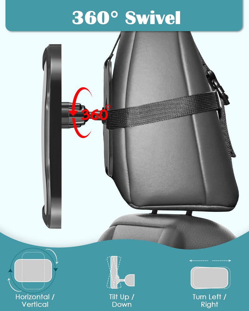 Zacro Baby Car Mirror, Shatter-Proof Acrylic Baby Mirror, Rearview Baby Mirror-Easily to Observe The Baby's Every Move, Rear Facing Car Seat Mirror Safety and 360 Degree Adjustability - Image 4