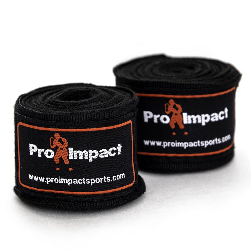 Pro Impact Mexican Style Hand Wraps Men Women – Performance Essentials MMA, Boxing, Muaythai, Kickboxing, Gym – Stretch Protection Support Accessories for Wrist Knuckles – 180 Inches - Image 1