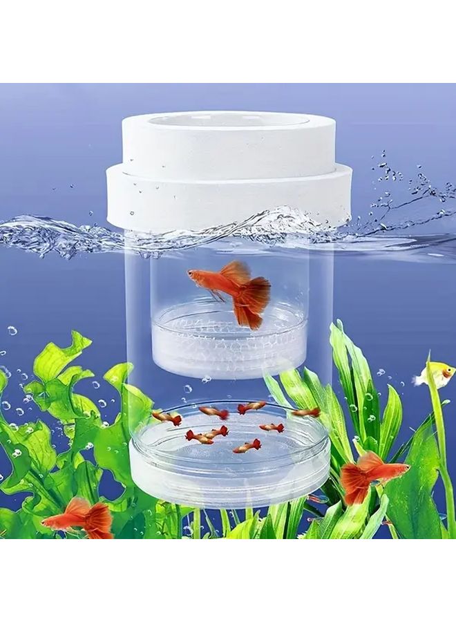 2pcs Durable PE Aquarium Fish Hatchery Box Floating Breeding Cage Safe Fry Isolation - Image 2