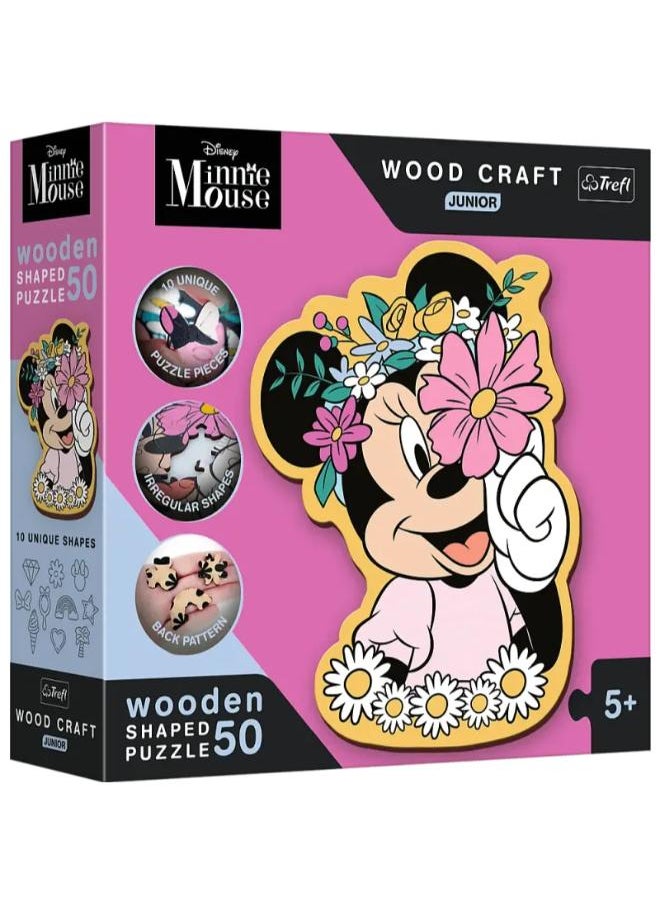 Trefl Trefl Puzzles - "50 Wood Craft Junior" - In Minnie's world / Disney Minnie FSC Mix 70% 