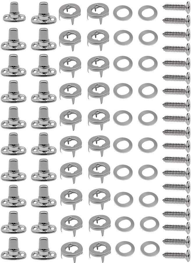 Niuohoy 30 Sets Twist Lock Fasteners Twist Lock Common Sense Fastener, 304 Stainless Steel Plated Rotating Button Fasteners for Boats Sailboats RVs Dinghies and Caravans - Image 1